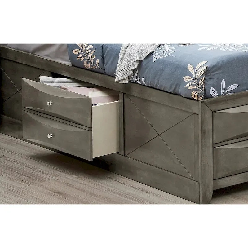 Full Size Panel Bed with Under-Bed Storage