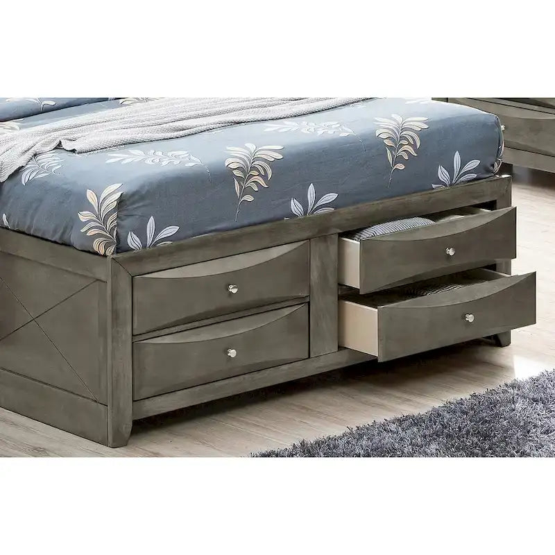 Full Size Panel Bed with Under-Bed Storage
