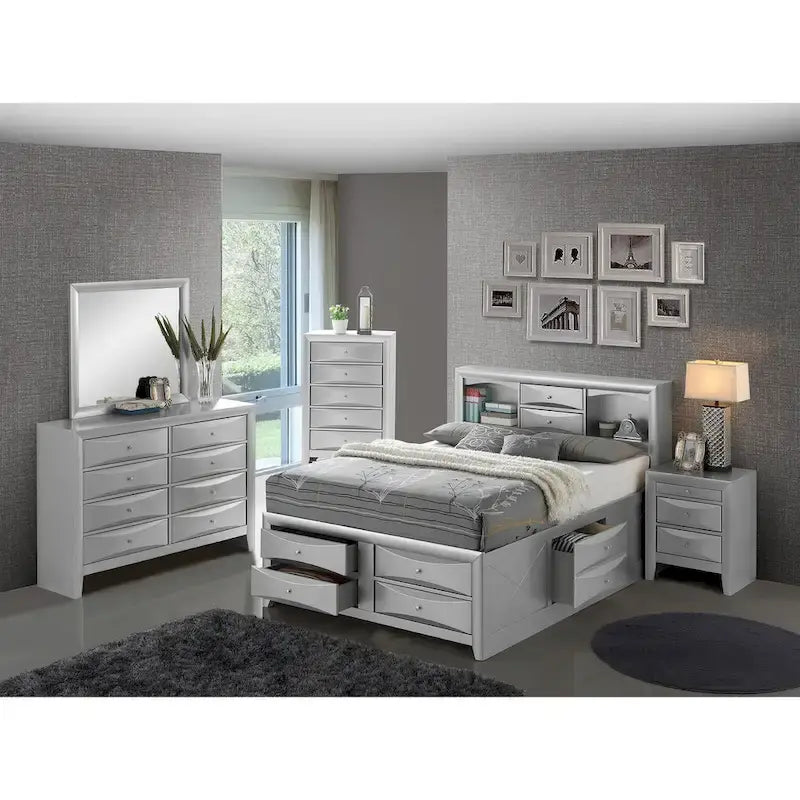 Full Size Panel Bed with Under-Bed Storage