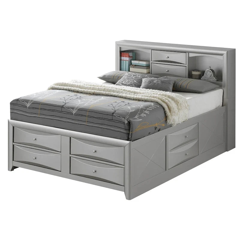 Full Size Panel Bed with Under-Bed Storage