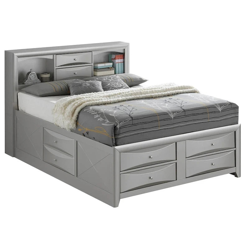 Full Size Panel Bed with Under-Bed Storage