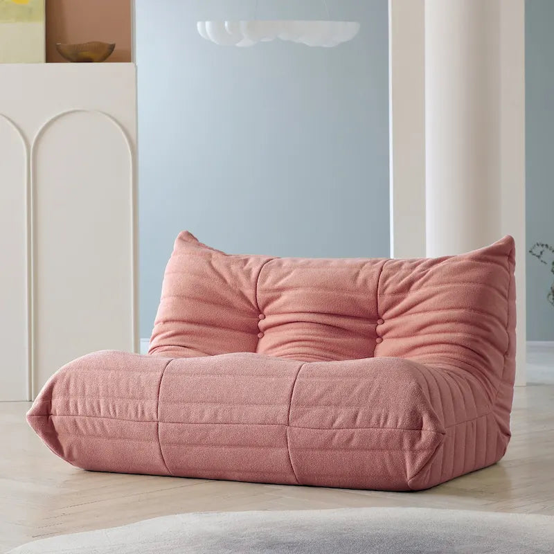 Teddy Velvet Floor Sofa - Lazy Bean Bag Couch, 1 to 3 Seats, 880 lb Capacity