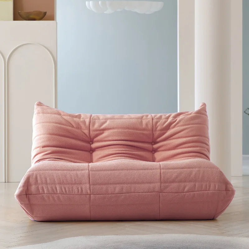 Teddy Velvet Floor Sofa - Lazy Bean Bag Couch, 1 to 3 Seats, 880 lb Capacity