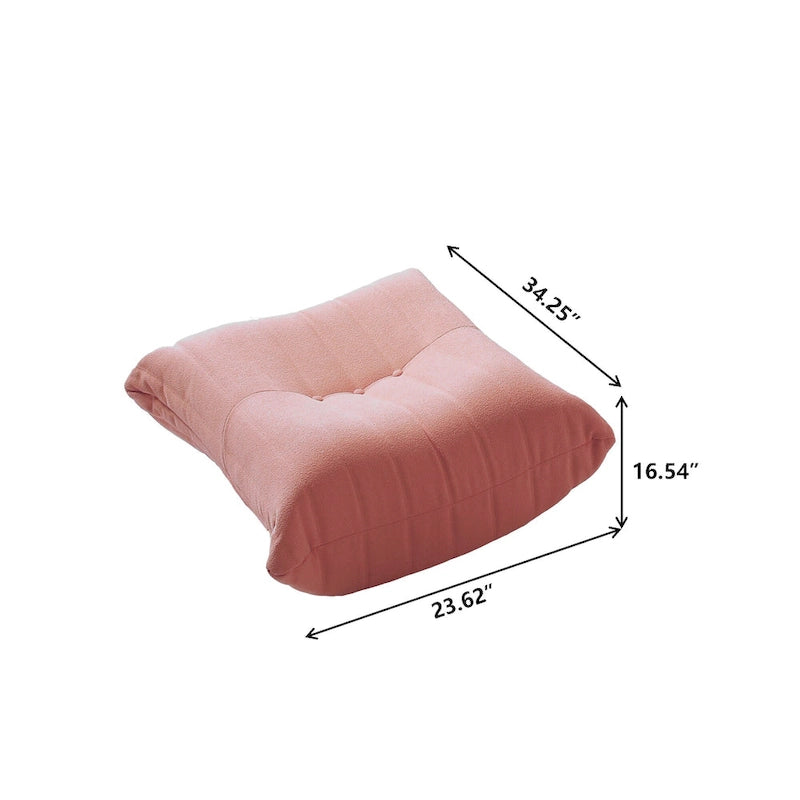 Teddy Velvet Floor Sofa - Lazy Bean Bag Couch, 1 to 3 Seats, 880 lb Capacity