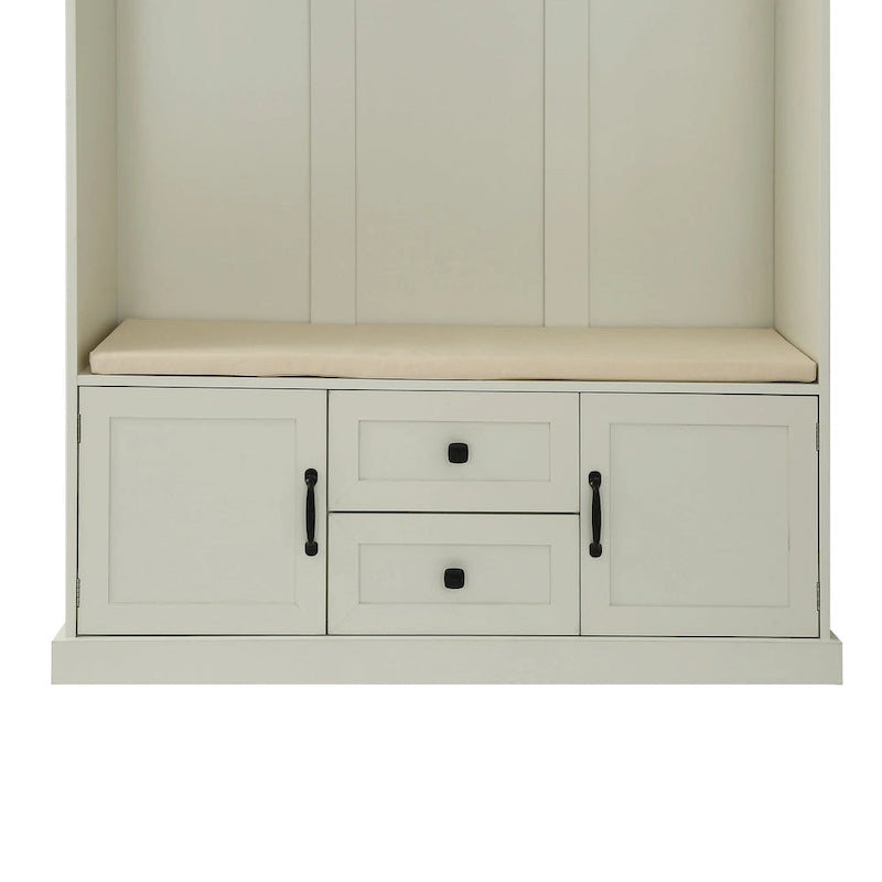 Round Wood Side Table with Bottom Storage Shelf