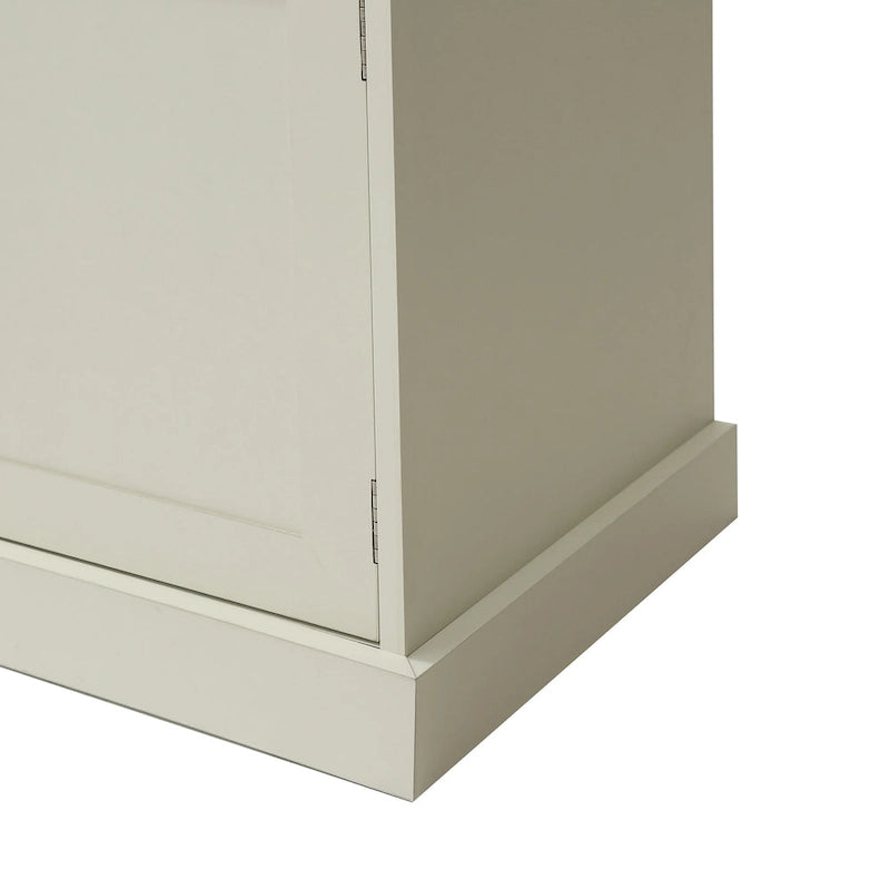 Round Wood Side Table with Bottom Storage Shelf