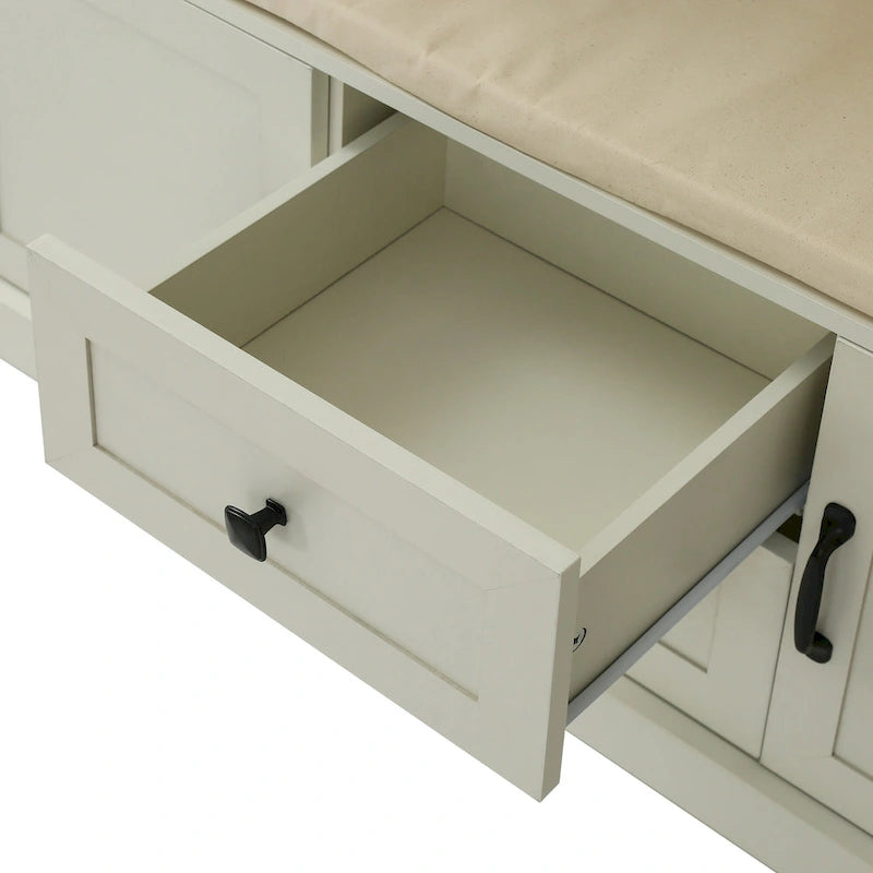 Round Wood Side Table with Bottom Storage Shelf