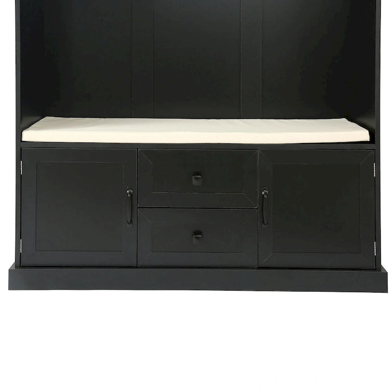 Round Wood Side Table with Bottom Storage Shelf