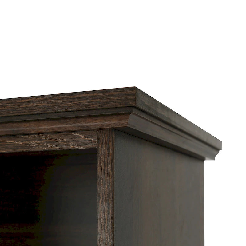 Round Wood Side Table with Bottom Storage Shelf