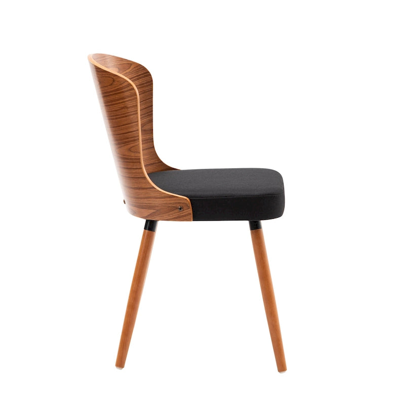 Armless Dining Chairs Set of 2 with Beech Wood Back & Legs