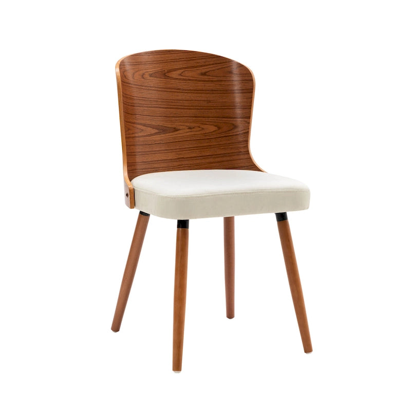Armless Dining Chairs Set of 2 with Beech Wood Back & Legs