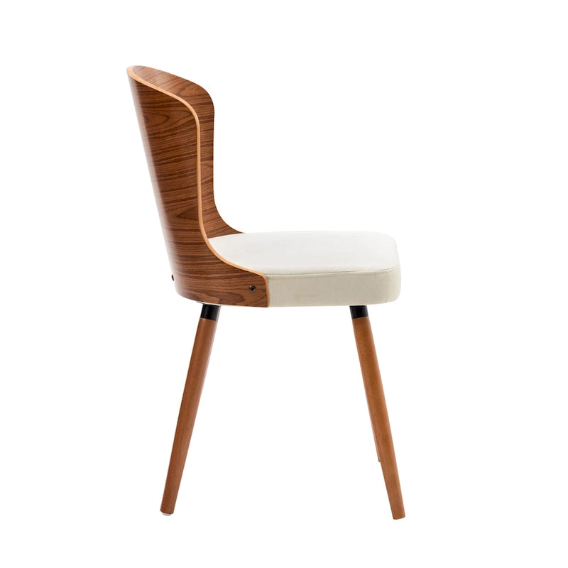 Armless Dining Chairs Set of 2 with Beech Wood Back & Legs