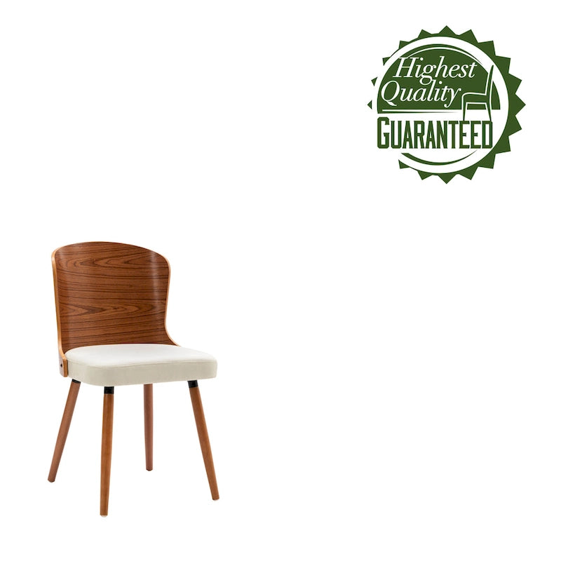 Armless Dining Chairs Set of 2 with Beech Wood Back & Legs