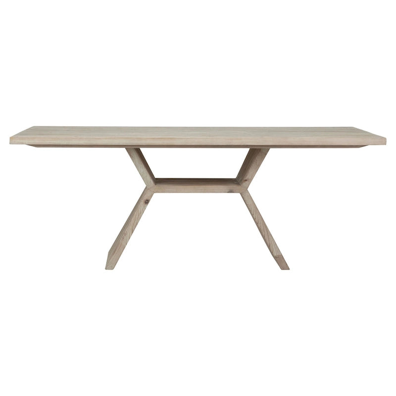 79-Inch Reclaimed Pine Dining Table with Honeycomb Pedestal Base