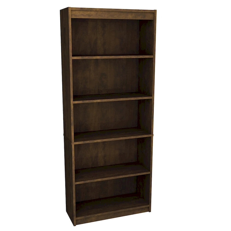 L-Shaped Home Office Desk Set with Lateral File Cabinet and Bookcase
