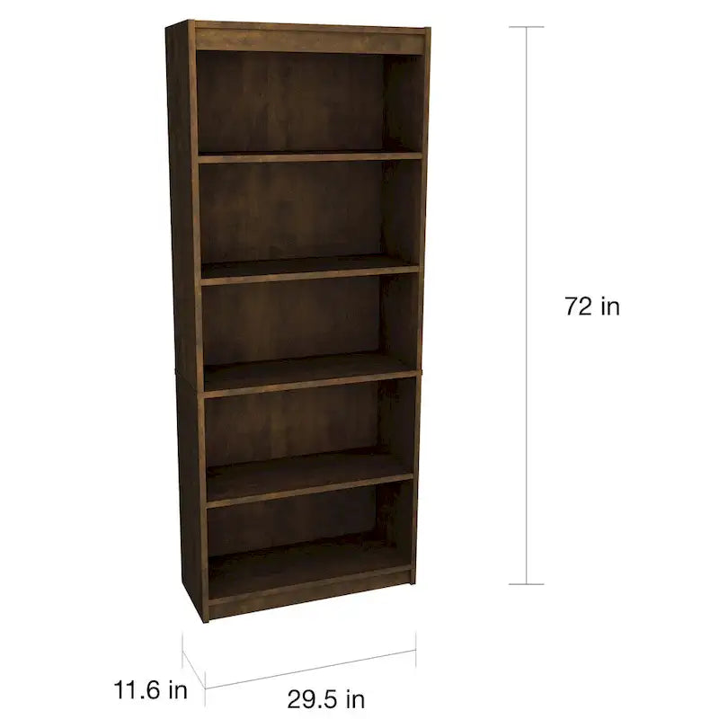 L-Shaped Home Office Desk Set with Lateral File Cabinet and Bookcase