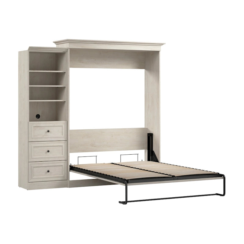 Queen Murphy Bed with Closet Organizer and Drawers - 92W
