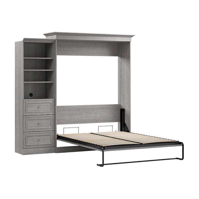 Queen Murphy Bed with Closet Organizer and Drawers - 92W