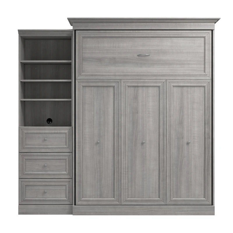 Queen Murphy Bed with Closet Organizer and Drawers - 92W