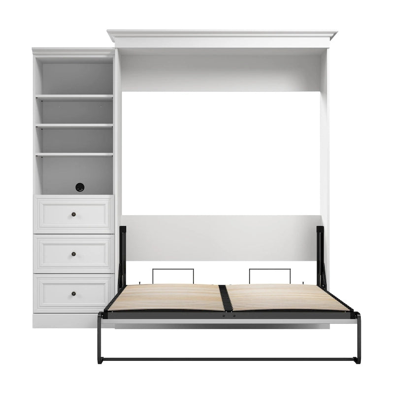 Queen Murphy Bed with Closet Organizer and Drawers - 92W