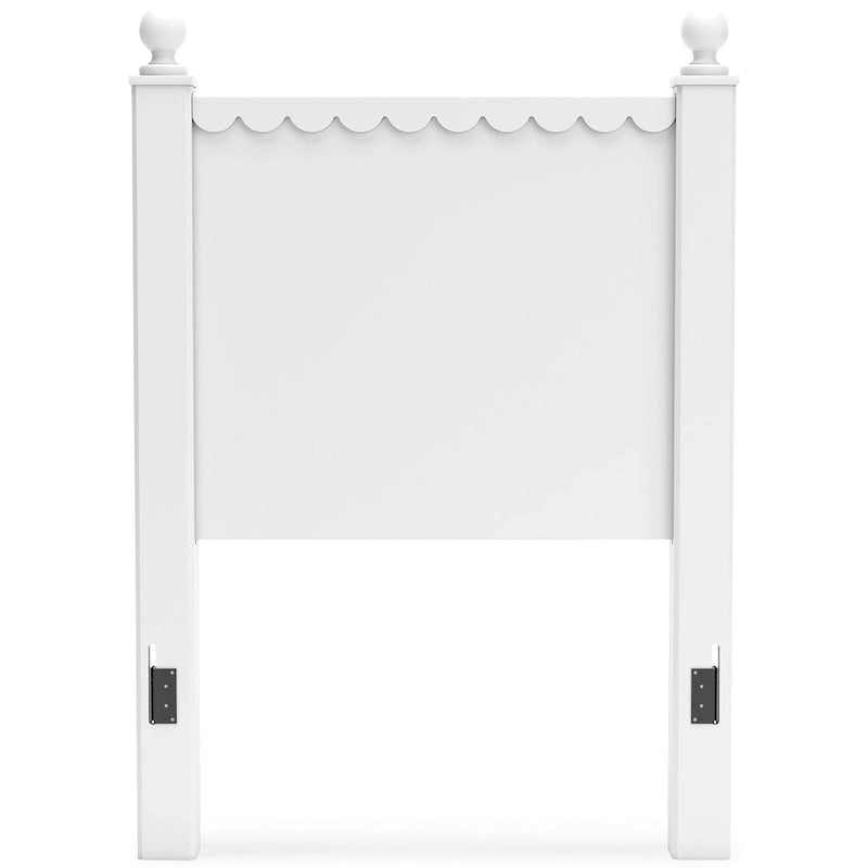 White Scalloped Panel Headboard - Twin and Full Sizes