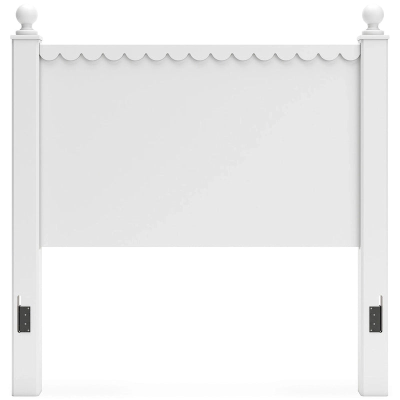 White Scalloped Panel Headboard - Twin and Full Sizes