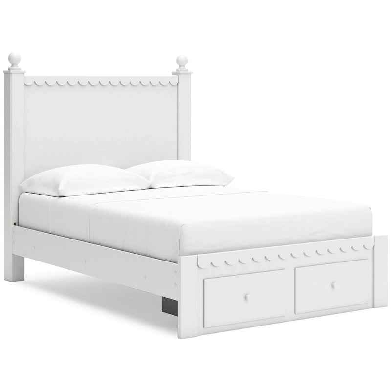 White Scalloped Panel Headboard - Twin and Full Sizes