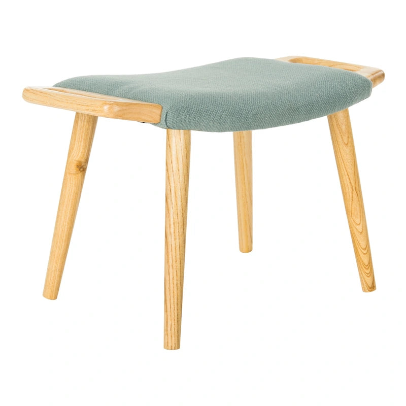 Mid-Century Scandinavian Bench with Elm Wood Frame - 12W x 25D x 15H
