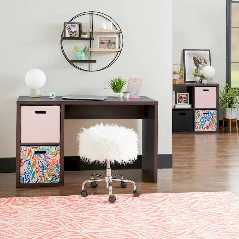 Alaric 2-Cube Storage Desk with Spacious Worktop - 48.7W