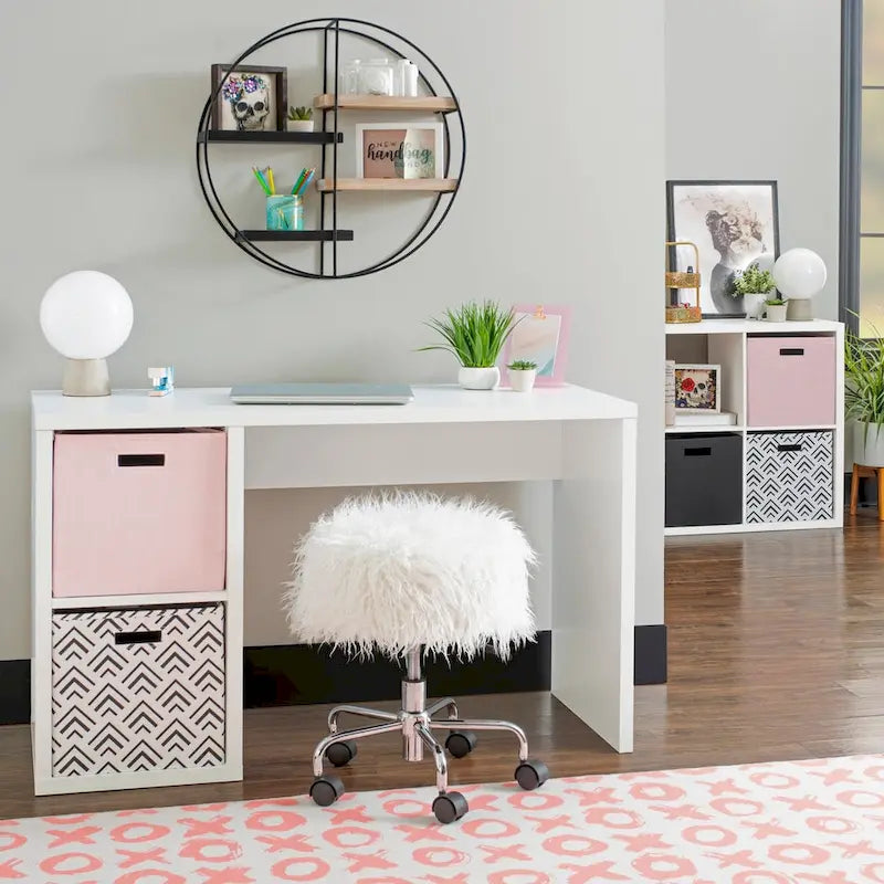 Alaric 2-Cube Storage Desk with Spacious Worktop - 48.7W