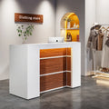 Large LED Reception Desk for Salon, Office, Lobby and Retail - Counter Storage
