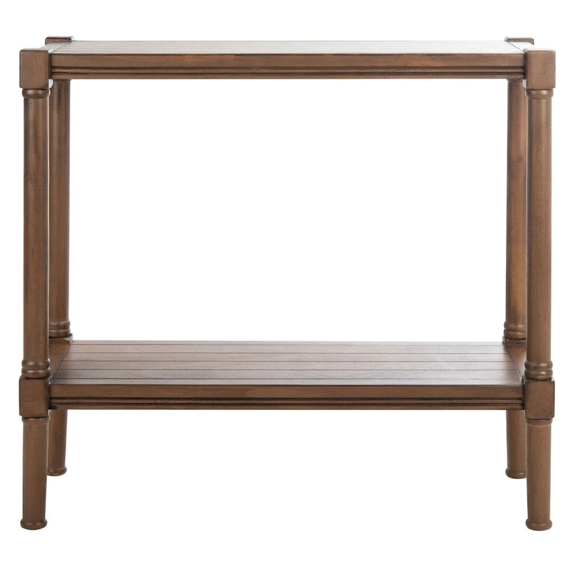 British Colonial Console Table with Bottom Shelf - 32W x 12D x 30H