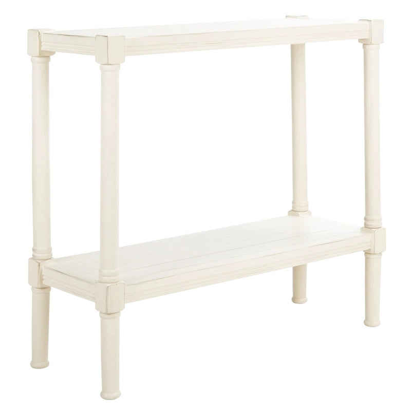 British Colonial Console Table with Bottom Shelf - 32W x 12D x 30H