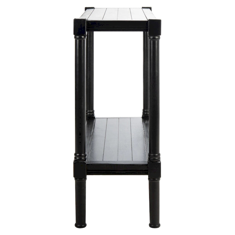 British Colonial Console Table with Bottom Shelf - 32W x 12D x 30H