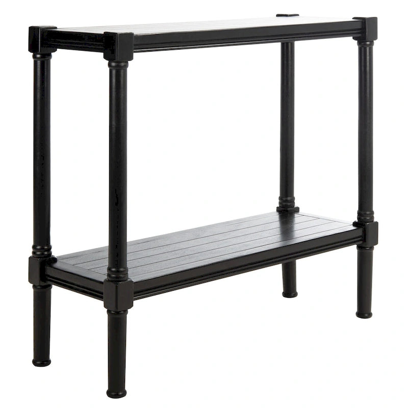 British Colonial Console Table with Bottom Shelf - 32W x 12D x 30H
