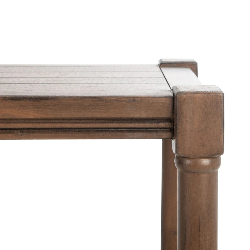British Colonial Console Table with Bottom Shelf - 32W x 12D x 30H