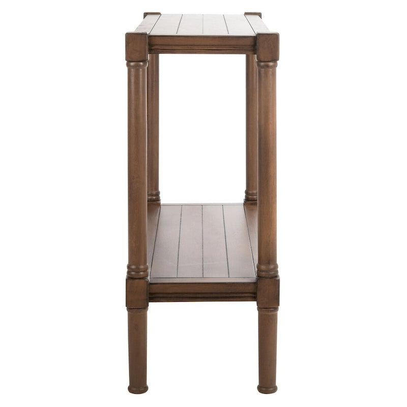 British Colonial Console Table with Bottom Shelf - 32W x 12D x 30H