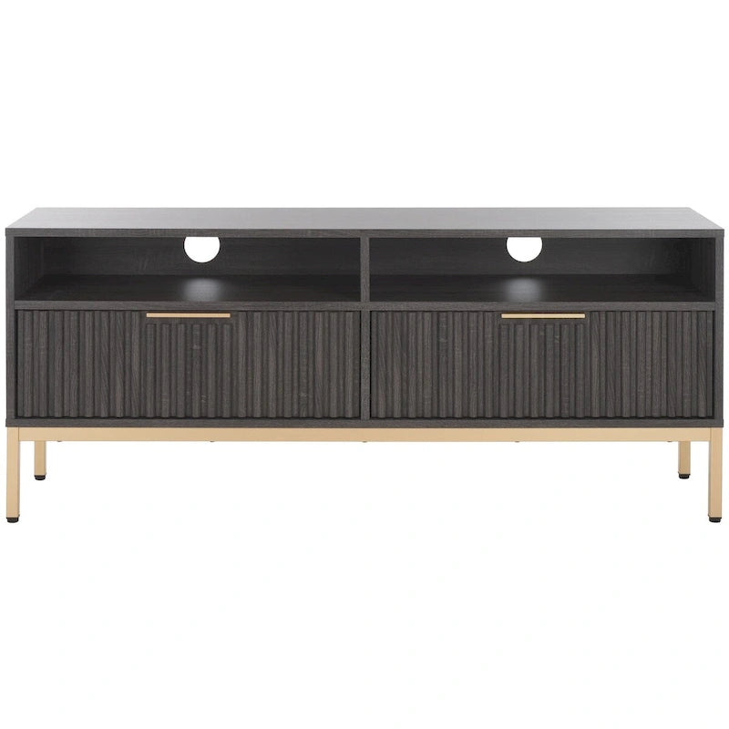 2-Drawer 2-Shelf Entertainment Media Stand - Fits TVs Up to 65 Inches