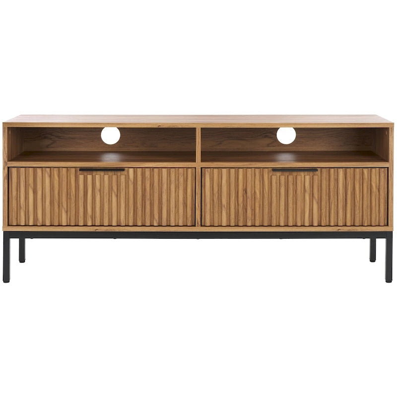2-Drawer 2-Shelf Entertainment Media Stand - Fits TVs Up to 65 Inches
