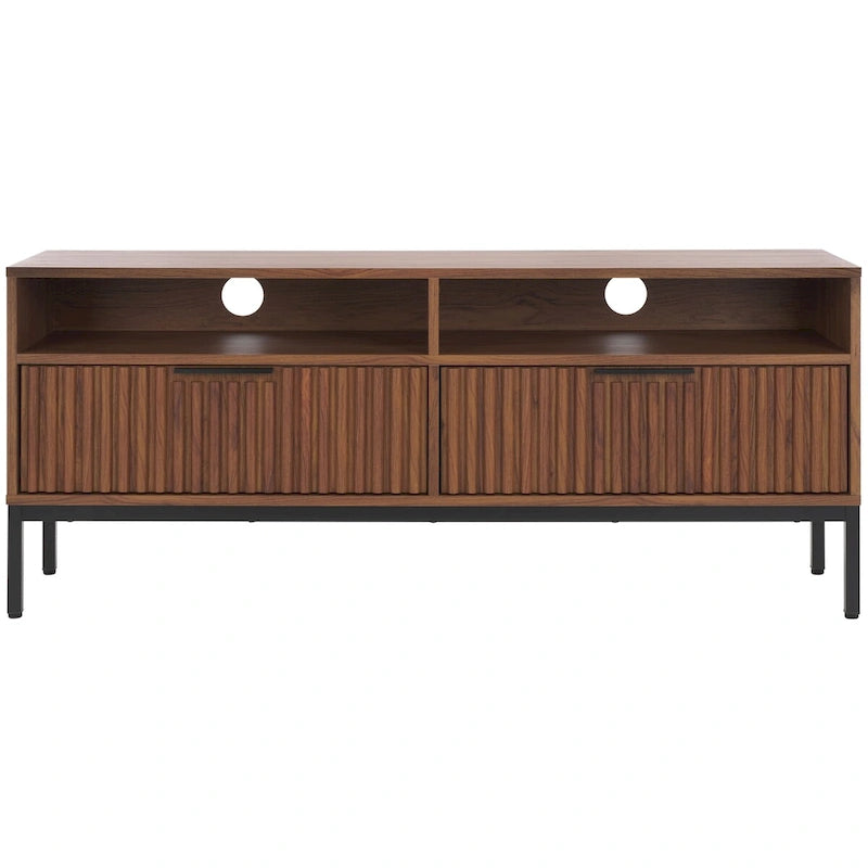 2-Drawer 2-Shelf Entertainment Media Stand - Fits TVs Up to 65 Inches