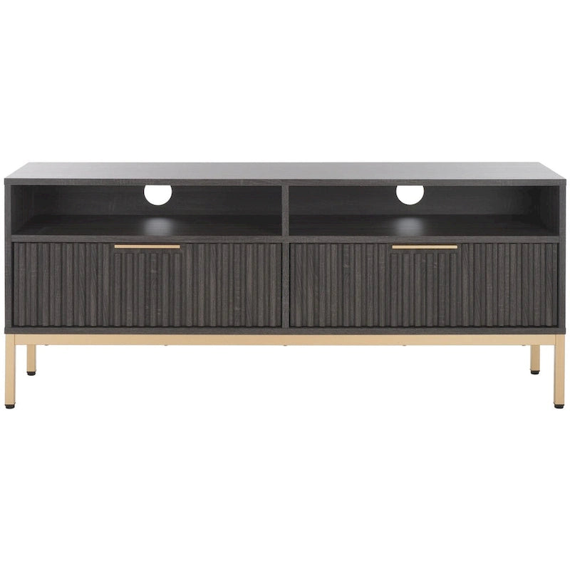 2-Drawer 2-Shelf Entertainment Media Stand - Fits TVs Up to 65 Inches