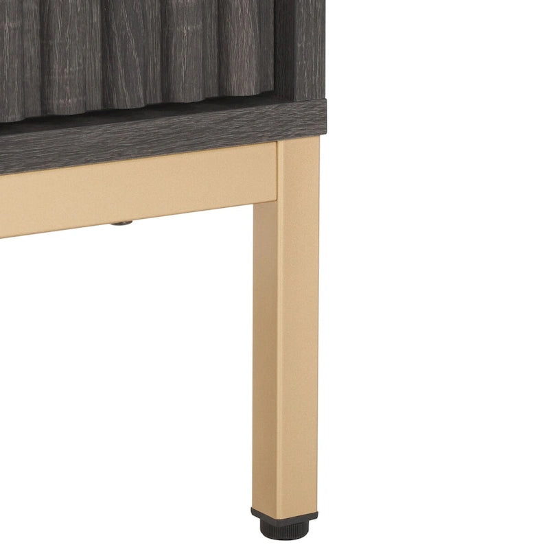 2-Drawer 2-Shelf Entertainment Media Stand - Fits TVs Up to 65 Inches