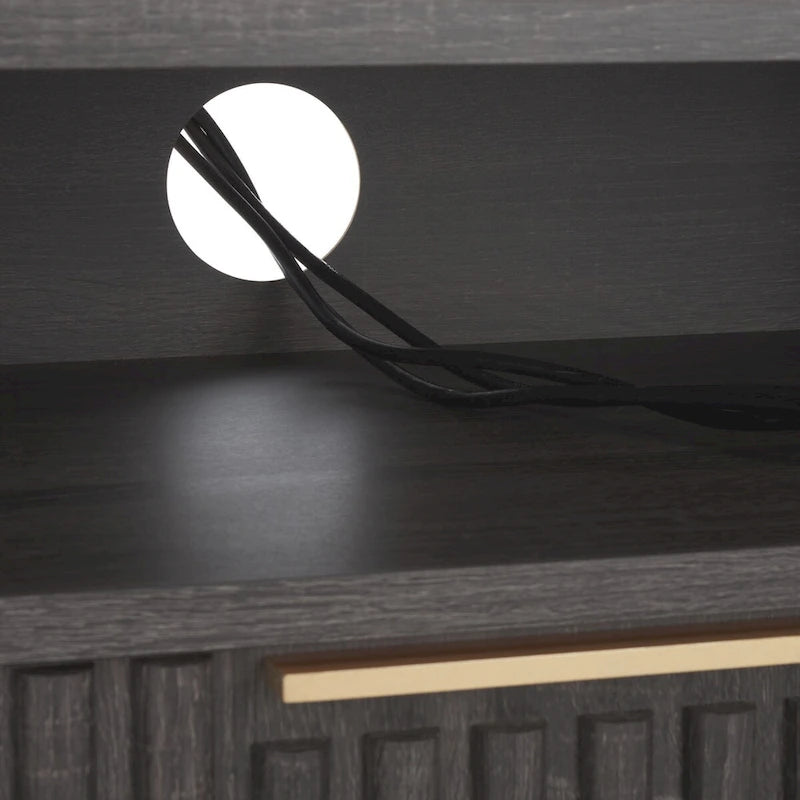 2-Drawer 2-Shelf Entertainment Media Stand - Fits TVs Up to 65 Inches