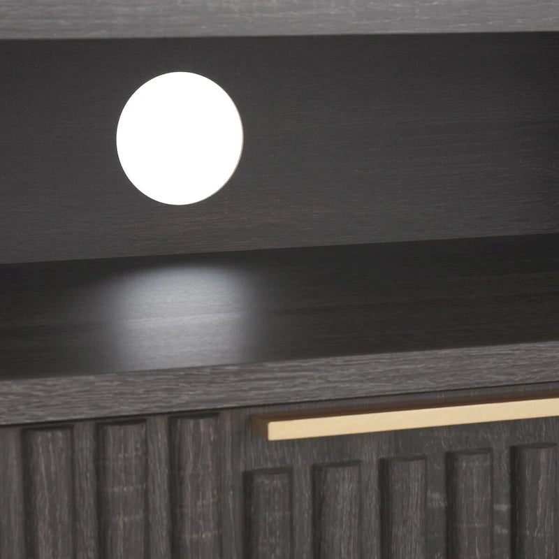 2-Drawer 2-Shelf Entertainment Media Stand - Fits TVs Up to 65 Inches