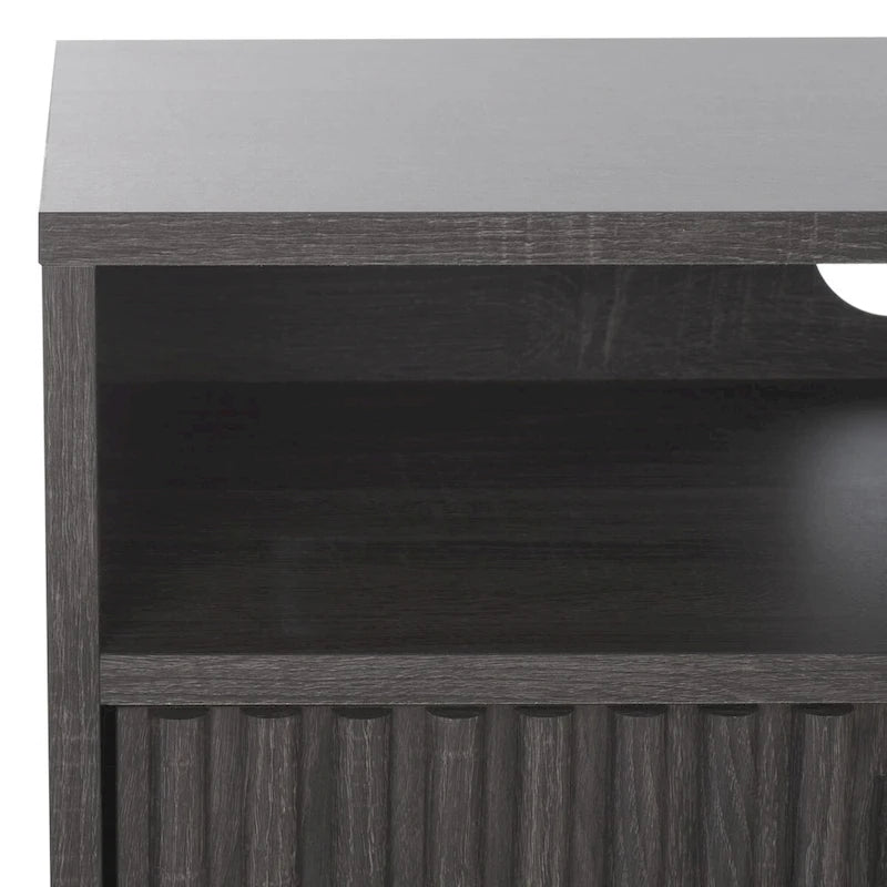 2-Drawer 2-Shelf Entertainment Media Stand - Fits TVs Up to 65 Inches