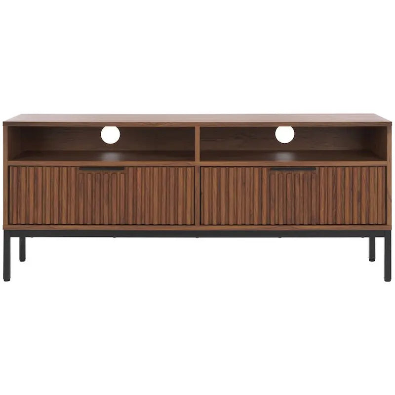 2-Drawer 2-Shelf Entertainment Media Stand - Fits TVs Up to 65 Inches