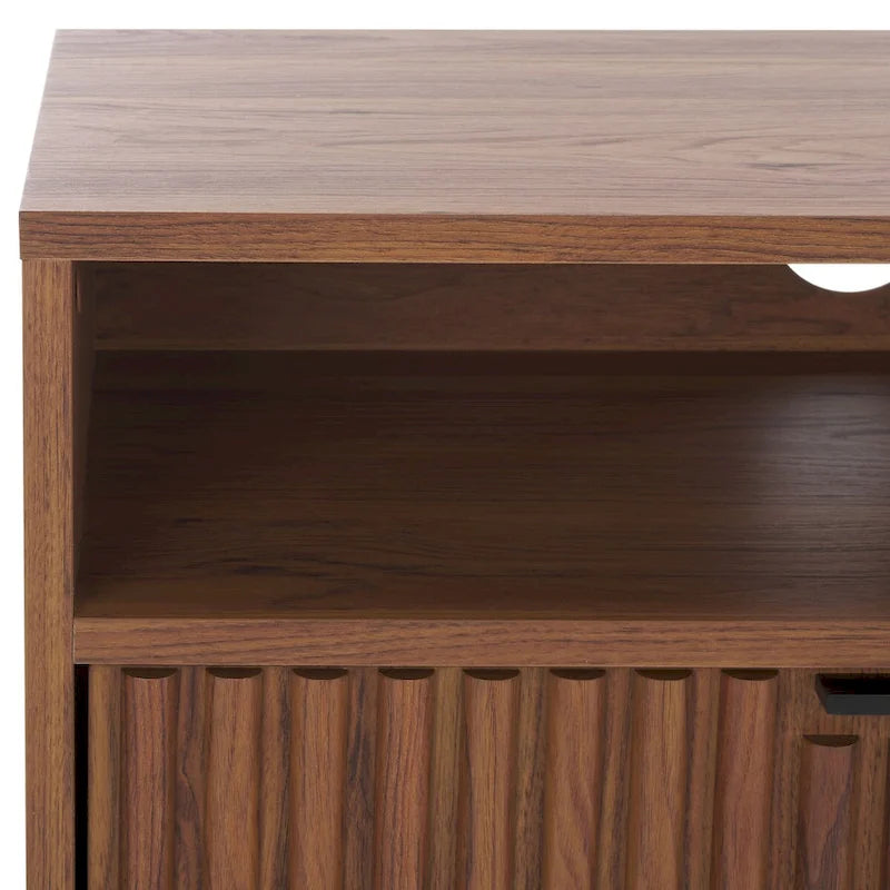 2-Drawer 2-Shelf Entertainment Media Stand - Fits TVs Up to 65 Inches