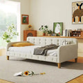 Twin Size Velvet Upholstered Daybed with Headboard and Slat Kit - 300 lb Capacity