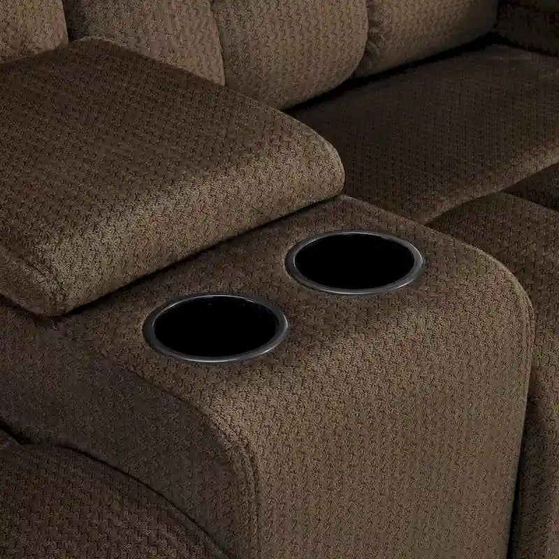 MCombo Power Loveseat Recliner with Console, Heat, Vibration and USB Ports
