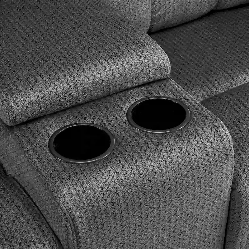 MCombo Power Loveseat Recliner with Console, Heat, Vibration and USB Ports